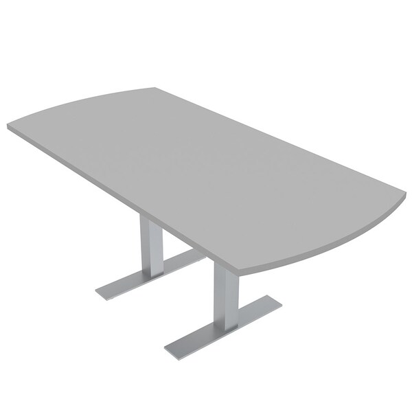 33.5 in W, 69.5 in L, 29 in H, Engineered Wood Top, Grey